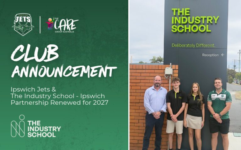 THE INDUSTRY SCHOOL RENEWS COMMITMENT TO IPSWICH JETS JUNIOR PATHWAYS